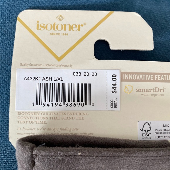 Isotoner NWT water repellent size Large - Picture 4 of 4